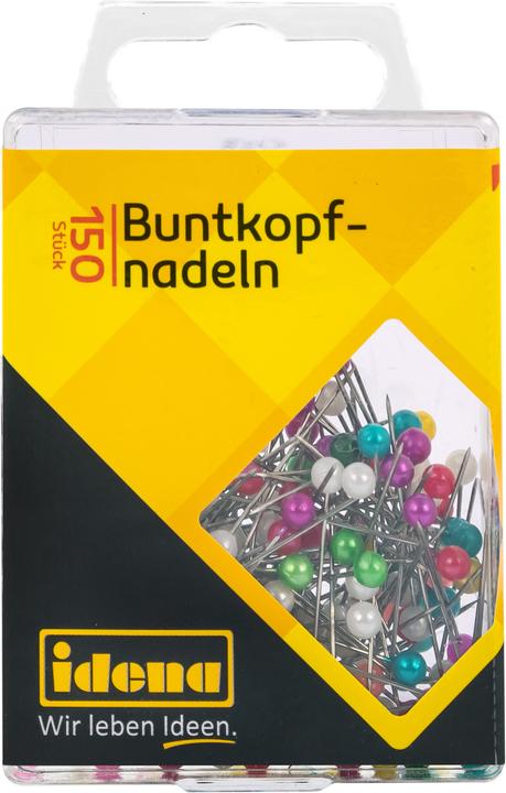 Actual product image Idena Round cobblestone needles, 150 pieces, assorted colours