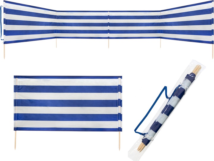 Actual product image Idena Windbreak 600x80cm blue white