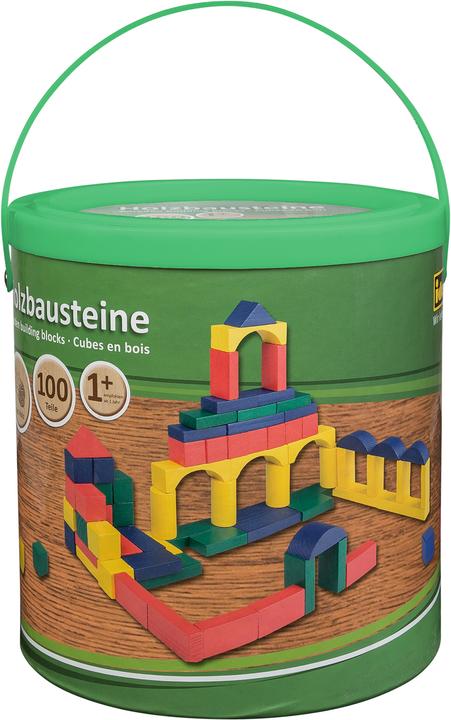Produktbild Idena Holzbausteine im Eimer 100er FSC100%