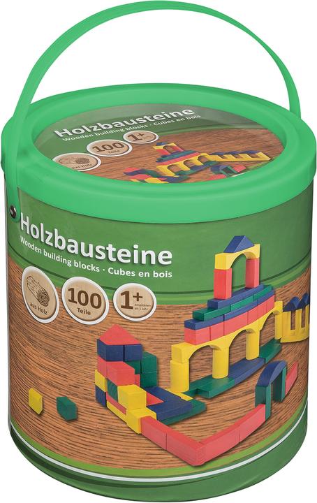 Produktbild Idena Holzbausteine im Eimer 100er FSC100%