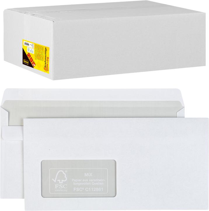 Produktbild Idena BU DL weiss 75g 1000er sk m.F. FSC-Mix (DIN lang (11 x 22 cm), 1000 x)