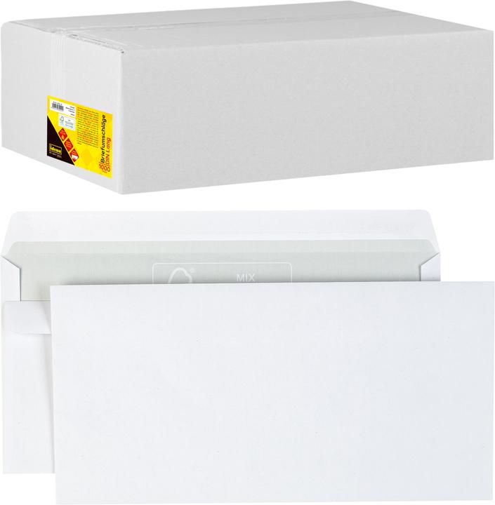 Image du produit Idena BU DL blanc 75g 1000er sk o.F. FSC-Mix (DIN long (11 x 22 cm), 1000 x)