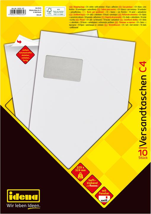 Produktbild Idena VT C4 weiss 90g 10er hk m.F. FSC-Mix (10 x)