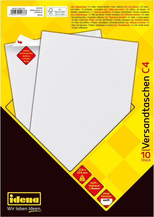 Produktbild Idena VT C4 weiss 100g 10er hk o.F. FSC-Mix (10 x)