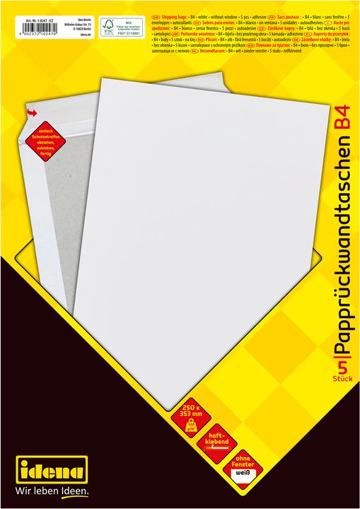 Produktbild Idena VT B4 weiss 120g hk 5er o.F Rückwand FSC-Mix (5 Stk.)