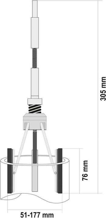 Actual product image Yato Professional Honing Tool | 51-177mm | Height: 305mm | 3 Stones | Honing Tool Awl Honing Cylinder