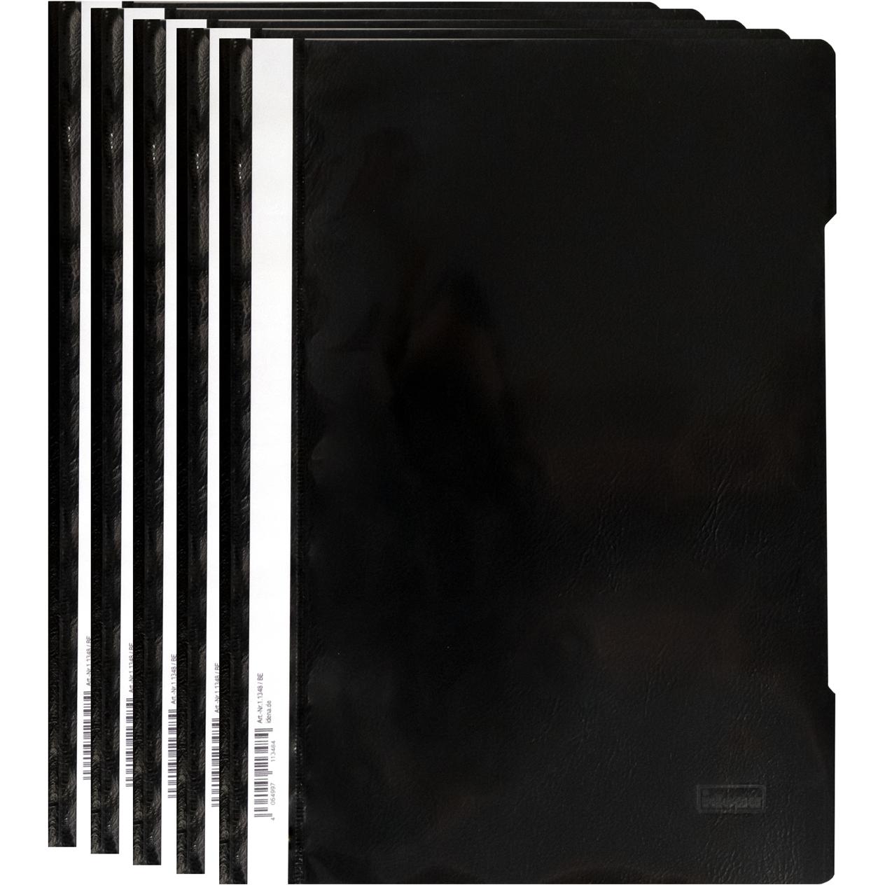 Thumbnail - Idena, Mappe, Schnellhefter A4 PP 5er Premium schwarz (A4, 5 x)