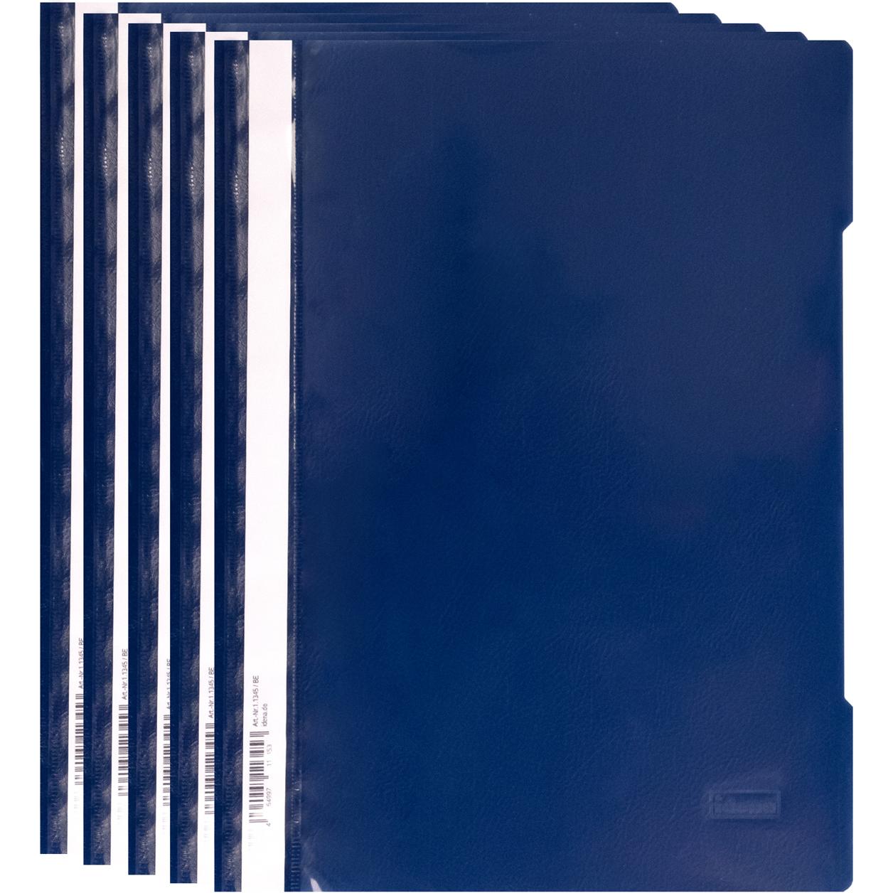 Thumbnail - Idena, Mappe, Schnellhefter A4 PP 5er Premium blau (A4, 5 x)