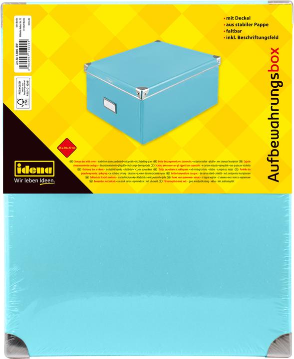 Actual product image Idena Box turquoise 35x28x17cm FSC-Rec