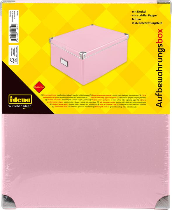 Actual product image Idena Box pink 35x28x17cm FSC-Rec