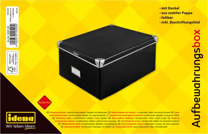 Actual product image Idena Box black 35x28x17cm FSC-Rec
