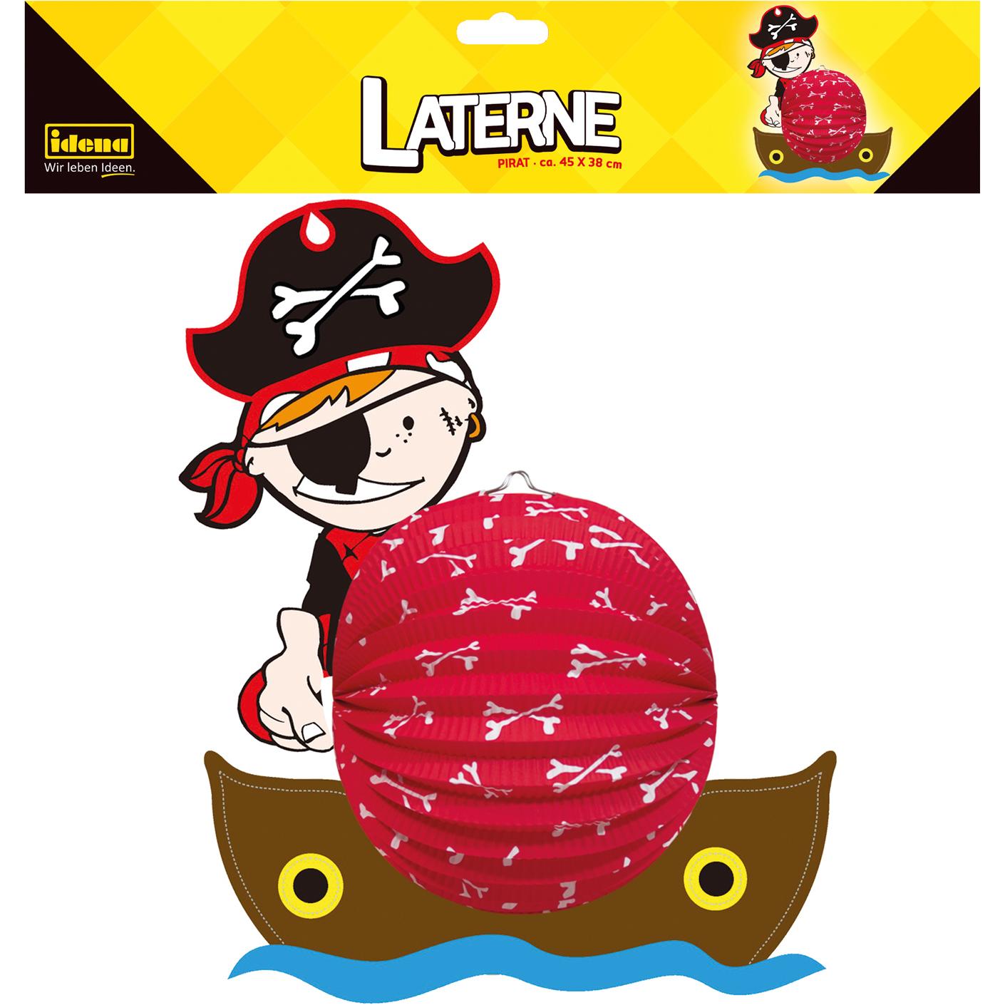 Idena Laterne Pirat 45x38cm FSC-Mix