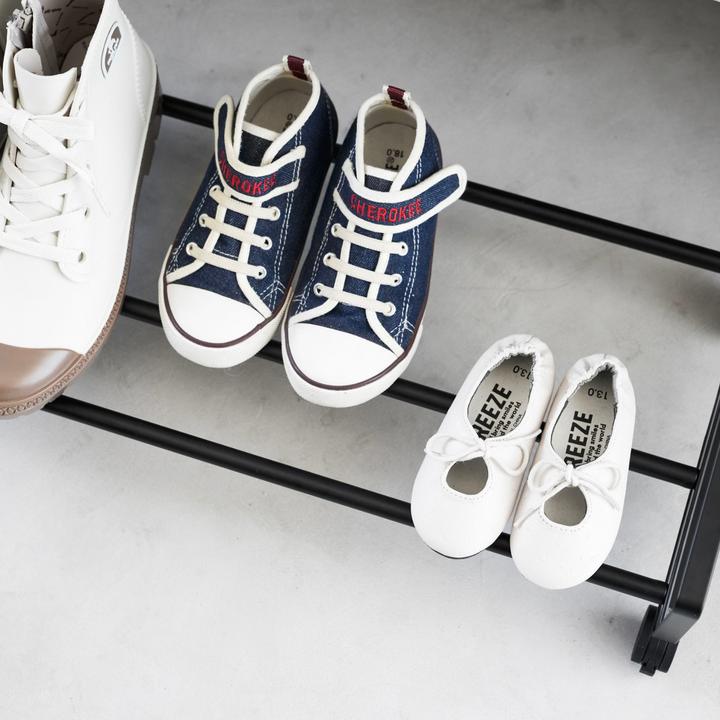 Actual product image Yamazaki TOWER shoe rack with castors