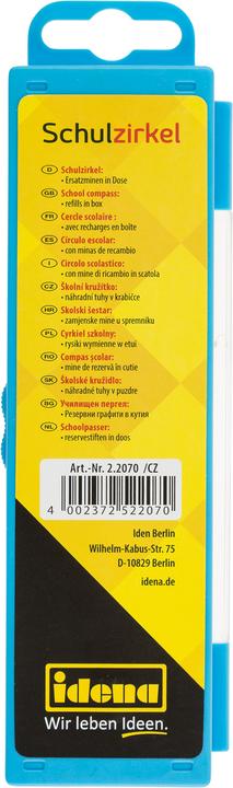 Actual product image Idena School compass light blue