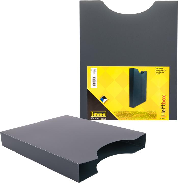 Produktbild Idena Heftbox A4 hoch PP transluzent schwarz (A4, 1 x)