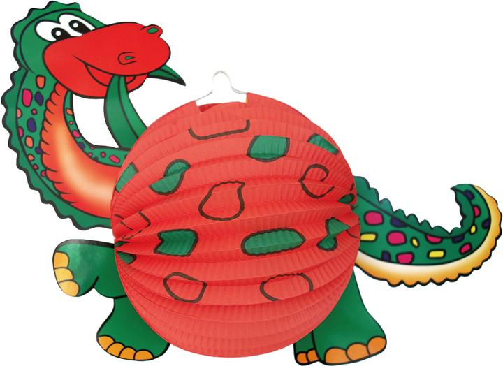 Produktbild Idena Laterne Dino rot/grün 34x46cm FSC-Mix (34 x 46 cm)