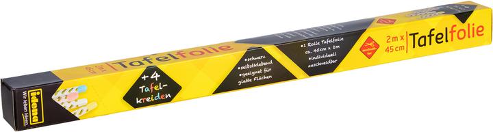 Produktbild Idena Tafelfolie schwarz 45x200cm,+4 Kreiden sort.