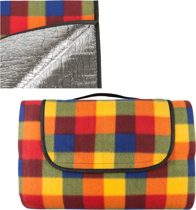 Produktbild Idena Picknickdecke bunt 150X195cm Alu Isolation