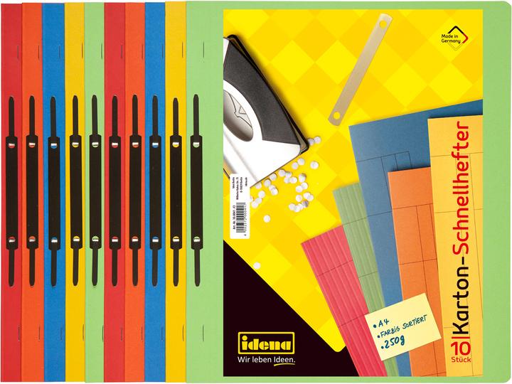 Produktbild Idena Kartonschnellhefter 2x5 Intensivfarben (A4, 10x)