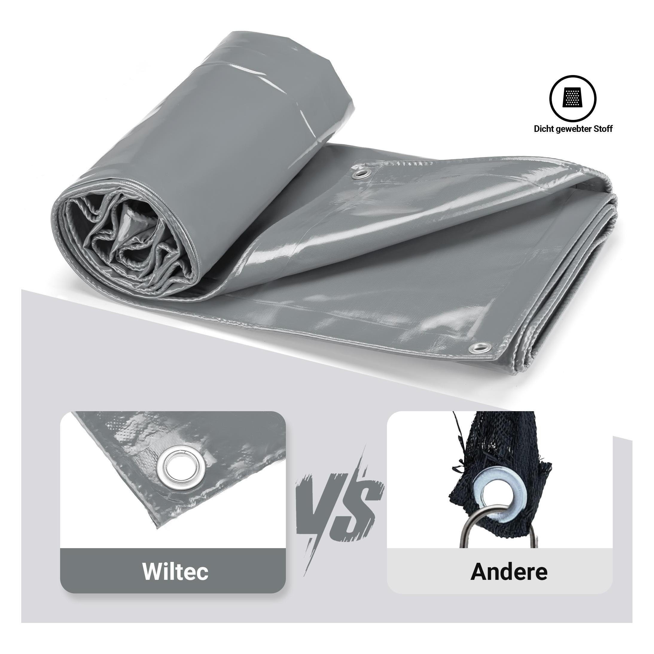 Bâche De Protection Lourde 3x4 M Grise - 260g/m² - Avec œillets En Aluminium - Ecd-Germany