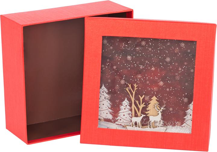 Actual product image Idena Gift Box 3D Red Christmas 21cm FSC Mix (Gift box, 1 x)