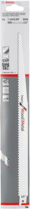 Immagine prodotto Bosch Professional Zubehör Lama per sega S 1411 DF, pesante per legno e metallo, confezione da 25 pz.