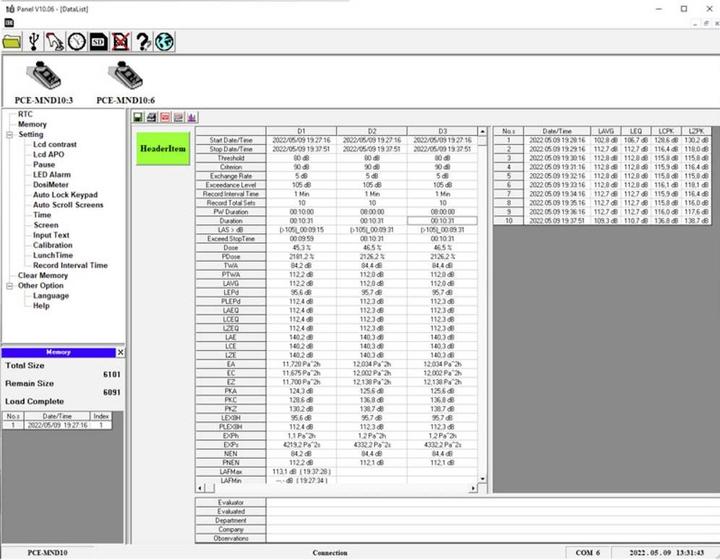 Actual product image PCE Instruments Sound dosimeter