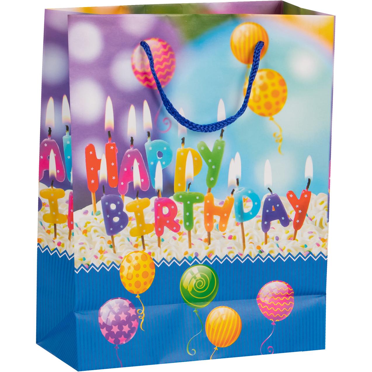 Idena, Geschenkverpackung, Geschenkt. FSC-Mix H. Birthday, M 23x18x8cm (Geschenktüte, 1 x)