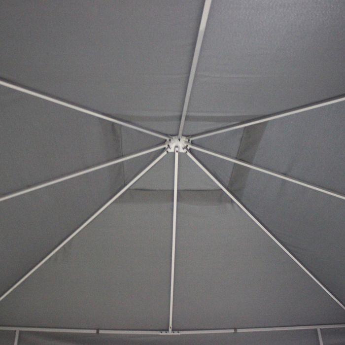 Actual product image Swisshandel24 Garden pavilion 3x3m Stable pavilion garden tent, party tent, steel, polyester, grey (295 cm, 295 cm)