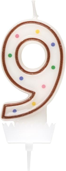 Produktbild Idena Zahlenkerze "9" braun (1 x)