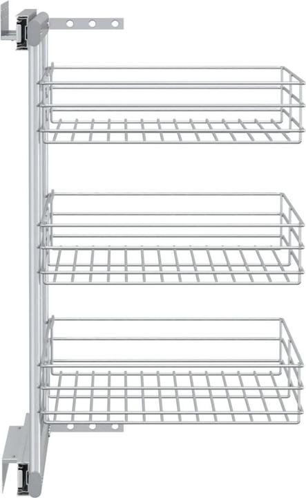 Produktbild Diverse Hardware 3-stufiger Ausziehbarer Küchen-Drahtkorb Silbern 47x35x56 cm (1 x, 47 x 35 x 56 cm)