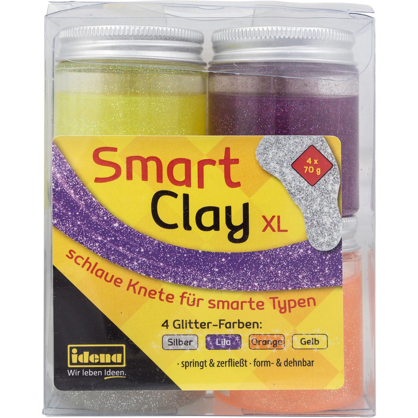 Thumbnail - Idena XL Smart Clay Glitter, 4er Pack, je 70g