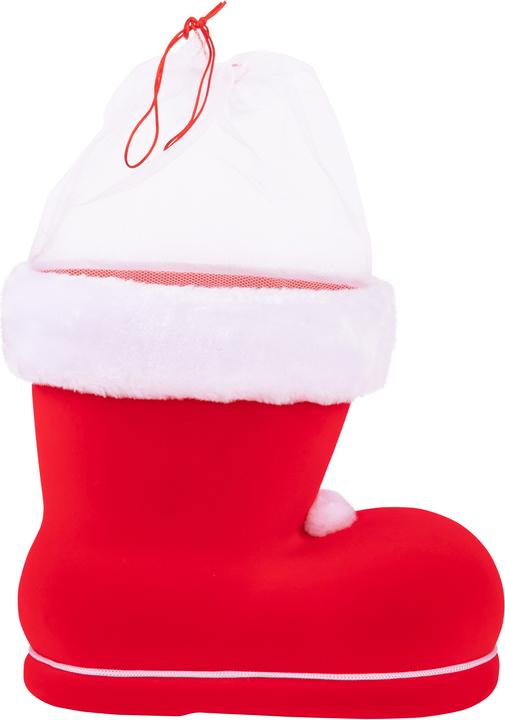 Idena Nikolausstiefel rot beflockt 15cm