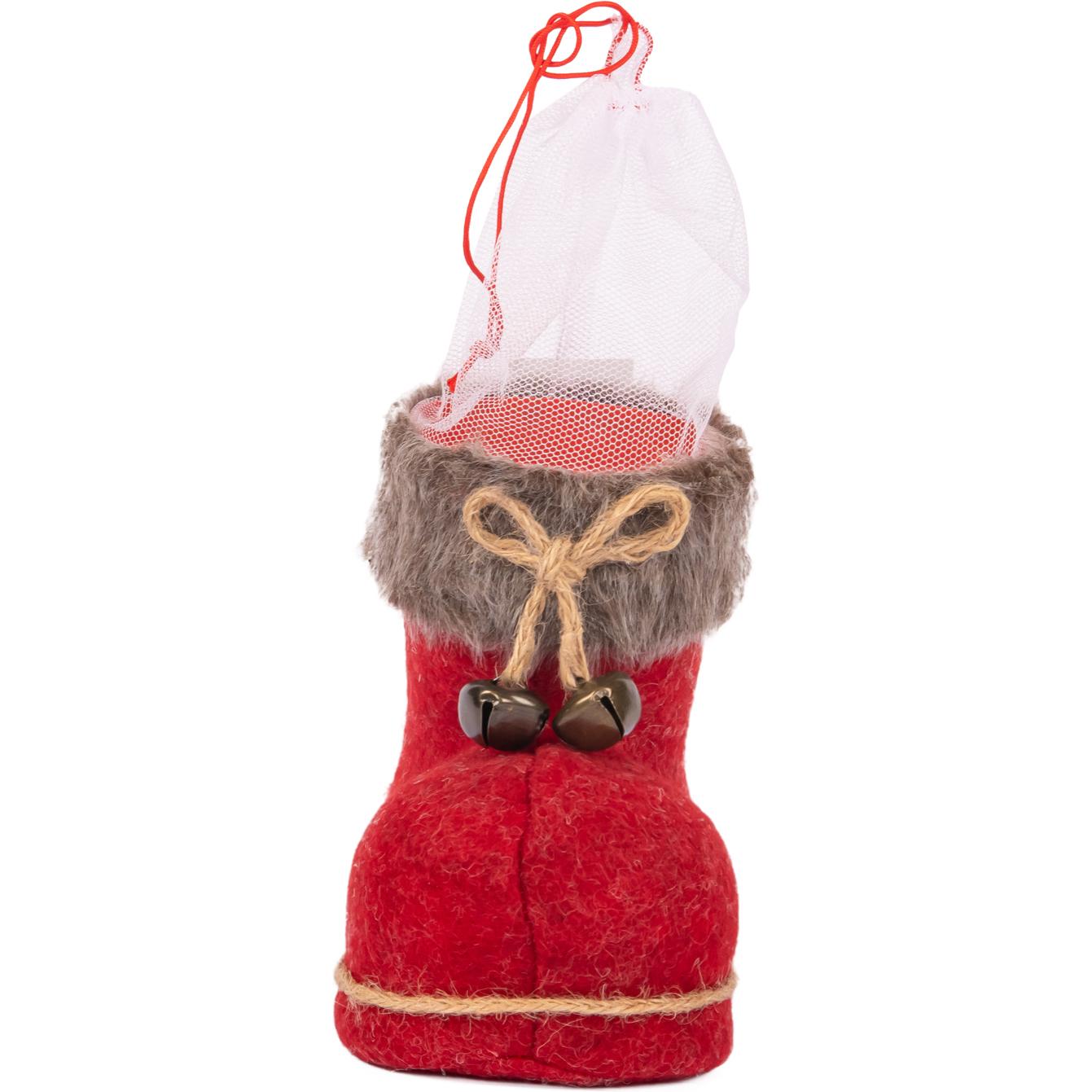 Thumbnail - Idena, Weihnachtsdeko, Nikolausstiefel rot 14x8x13,5cm mit Filzbezug