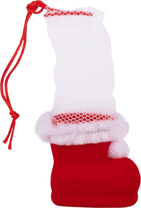 Actual product image Idena Santa boot red set of 10, 3.5cm, flocked