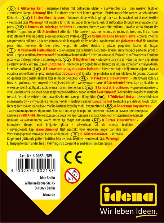 Produktbild Idena Glitzermarker 8 Farben (8x)