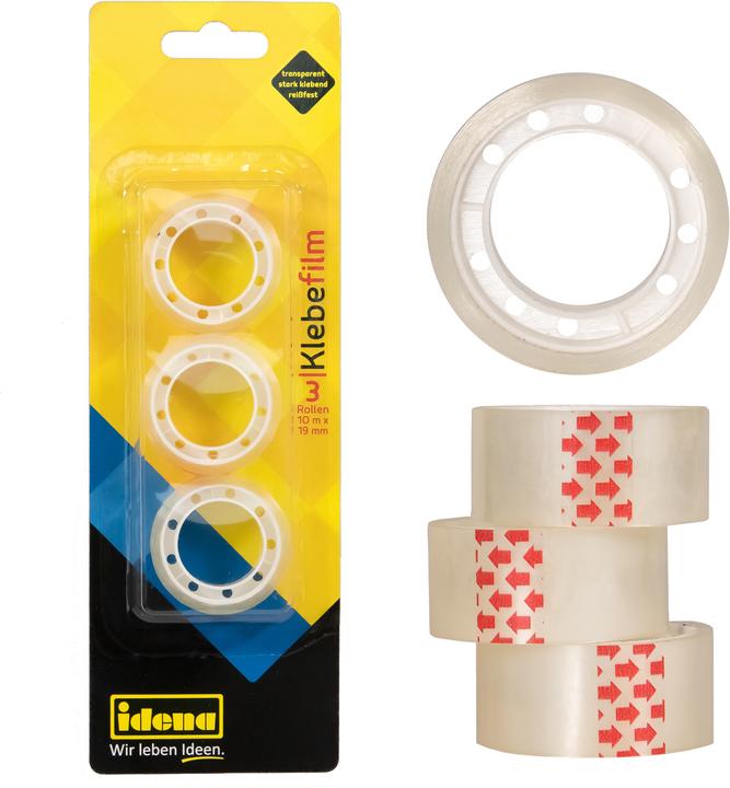 Produktbild Idena Klebefilm transp. 19mm x 10m, 3 Stück (19 mm)