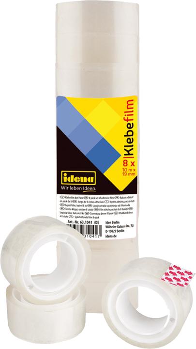 Idena Klebefilm transp. 19mm x 10m, 8 Stück