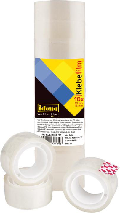 Produktbild Idena Klebefilm transp. 15mm x 10m, 10 Stück (15 mm)