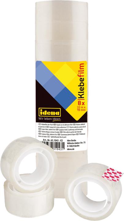 Produktbild Idena Klebefilm transp. 19mm x 33m, 8 Stück (19 mm)