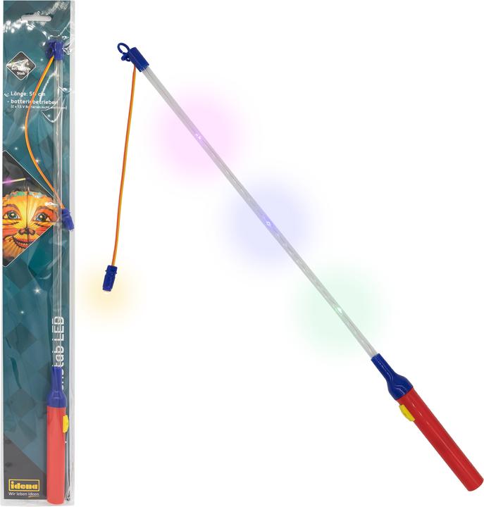 Idena Laternenstab 50cm LED+3 farbige LED im Stab