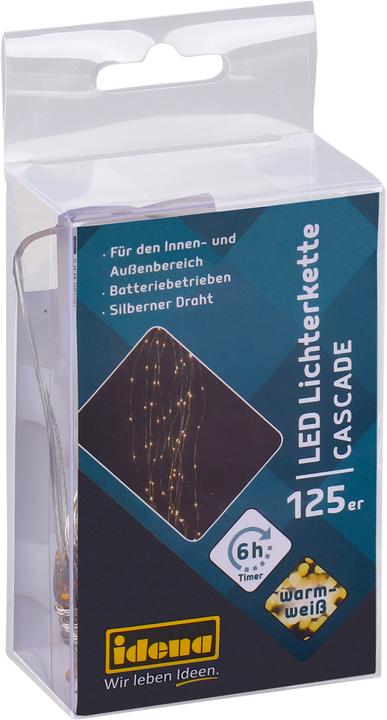 Produktbild Idena LED Lichterkette 125er, Cascade, 6h Timer (1.70 m)