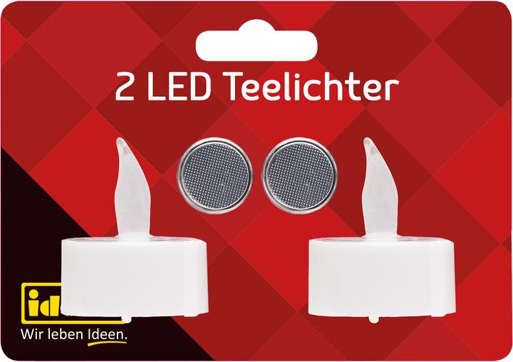 Image du produit Idena Bougies à réchaud LED 2p. avec piles au lithium (2 x)
