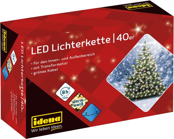 Produktbild Idena LED-Lichterkette 40er warmweiss,für Aussen (1 m)