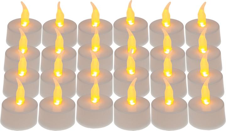 Image du produit Idena Bougies chauffe-plat LED 24 pièces avec piles lithium incluses (24 x)