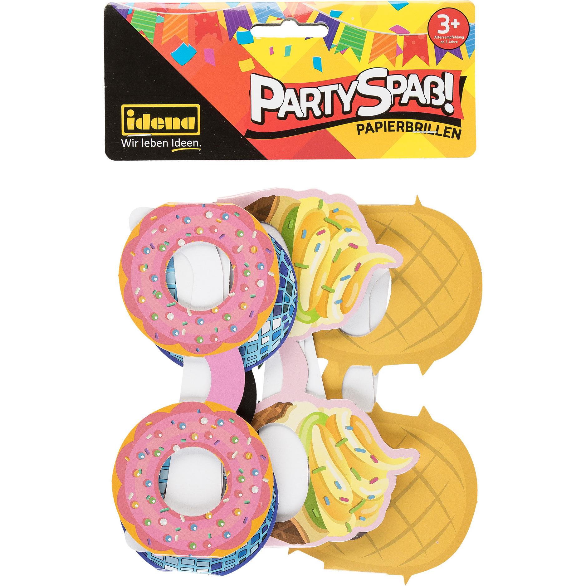 Idena Partyspass Papierbrillen 4 Stück