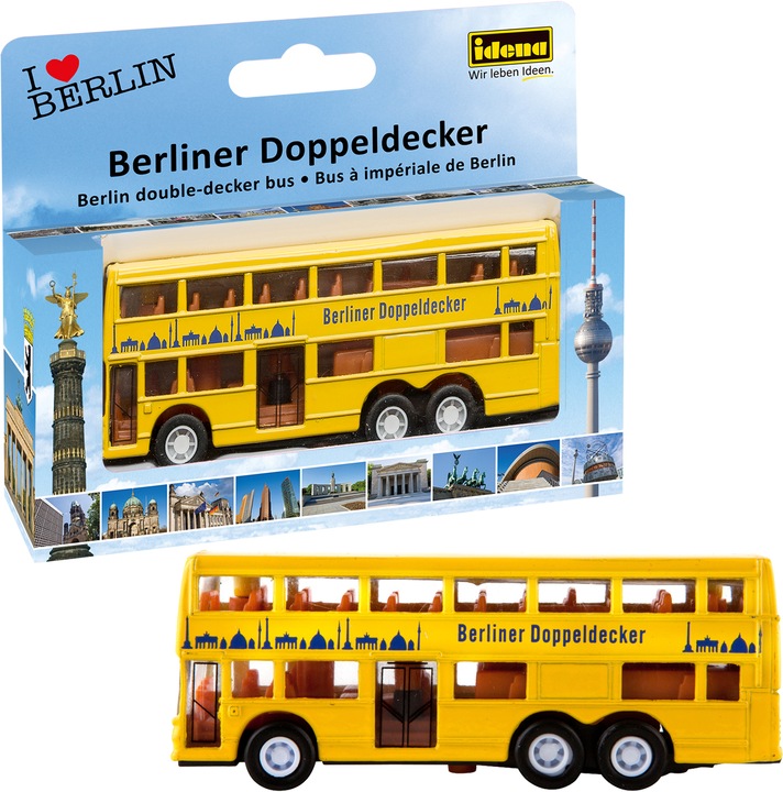 Actual product image Idena Double Decker Bus Berlin Freewheel 10cm