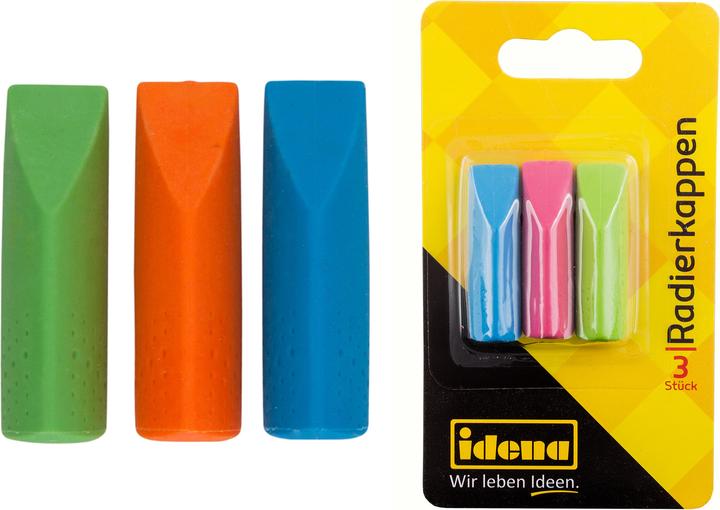 Idena Eraser caps coloured 3s