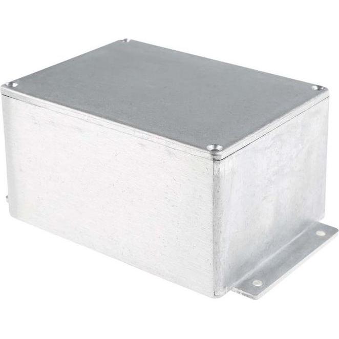 Rs Pro Flanschgehäuse Aluminium 140x102x77mm (Gehäuse), Elektronikzubehör + Gehäuse, Silber