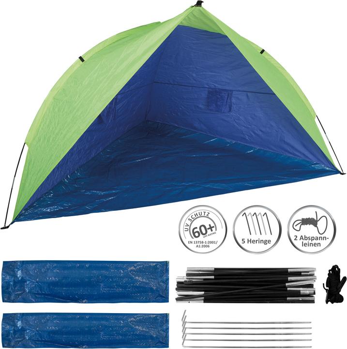 Produktbild Idena Reisestrandmuschel Riva 240x125x125cm UV 60+ (1.09 kg, 4 Personen)